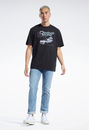 Camiseta Negro-Rojo-Gris Reebok Series Racing