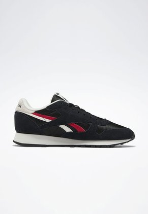 Tenis Lifestyle Negro-Blanco-Borgoña Reebok Classics Classic Leather