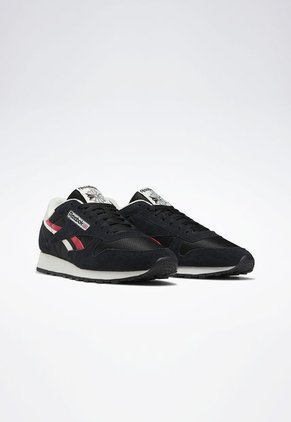 Tenis Lifestyle Negro-Blanco-Borgoña Reebok Classics Classic Leather