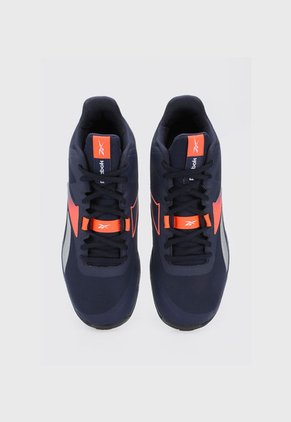 Tenis Basketball Azul-Plateado-Naranja Neon Reebok