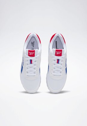 Tenis Running Blanco-Azul-Rojo Reebok Rewind Run