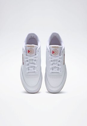 Tenis Lifestyle Blanco-Cafe Reebok Club C 85