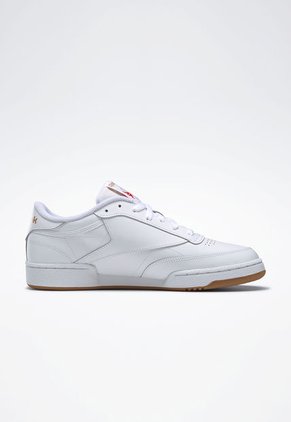 Tenis Lifestyle Blanco-Cafe Reebok Club C 85