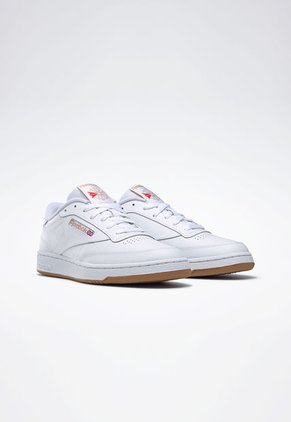 Tenis Lifestyle Blanco-Cafe Reebok Club C 85