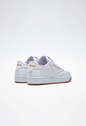 Tenis Lifestyle Blanco-Cafe Reebok Club C 85