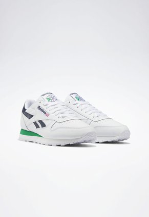 Tenis Lifestyle Blanco-Verde-Azul Reebok Classics Classic Leather