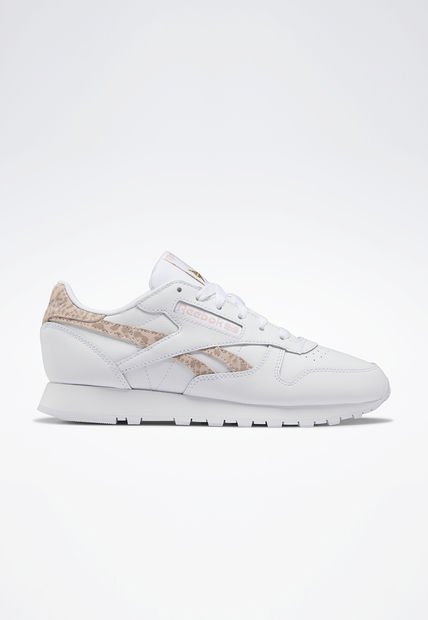 Tenis Lifestyle Blanco-Animal Print-Palo Rosa Reebok Classics Classic Leather