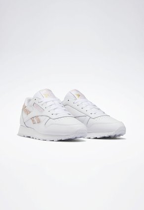 Tenis Lifestyle Blanco-Animal Print-Palo Rosa Reebok Classics Classic Leather