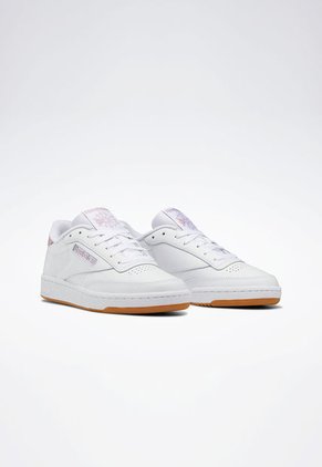 Tenis Lifestyle Blanco-Lila-Miel Reebok Classics Club C 85