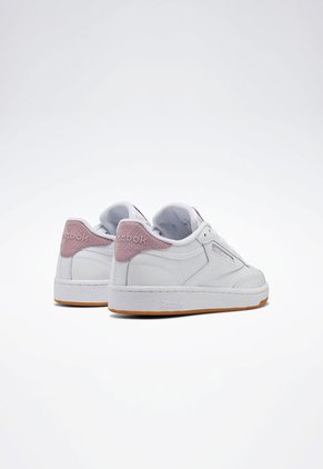 Tenis Lifestyle Blanco-Lila-Miel Reebok Classics Club C 85