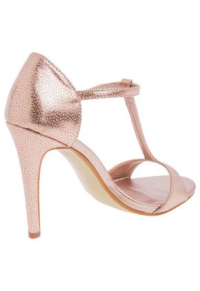 Sandalia Tacón Oro Rosa Refresh