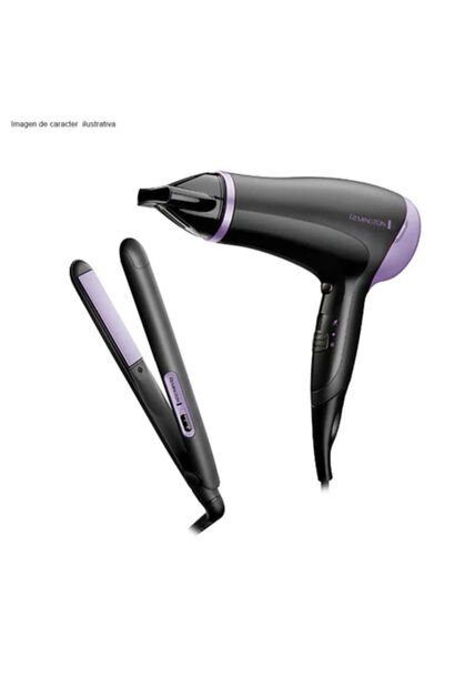 Combo Secador + Plancha D3016GP-110F Remington Morado