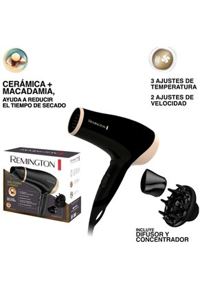 Secador Remington Macadamia Shimmer D3017 Negro
