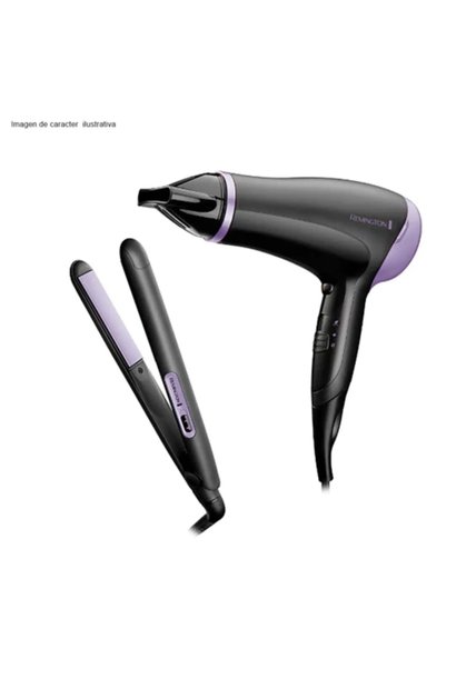 Combo Secador + Plancha D3016GP-110F Remington Morado
