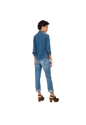 Replay Camisa Para Mujer 5 Oz Cotton Silk Denim Replay 27599