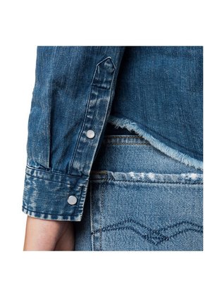 Replay Camisa Para Mujer 5 Oz Cotton Silk Denim Replay 27599