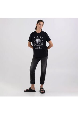 Replay Camiseta Manga Corta Para Mujer Replay REPLAY