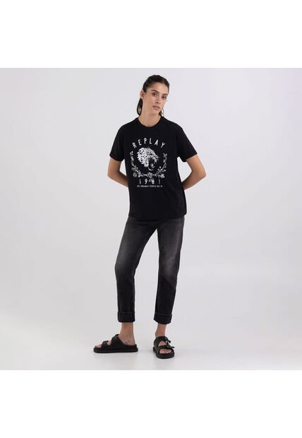 Replay Camiseta Manga Corta Para Mujer Replay