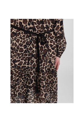 Replay Vestido Midi Animal Print Para Mujer