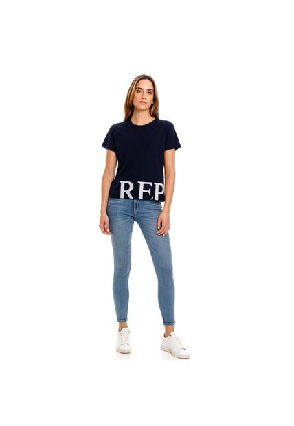 Replay Camiseta Manga Corta Para Mujer Replay