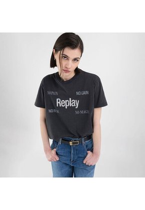 Replay Camiseta Manga Corta Para Mujer Camiseta Replay