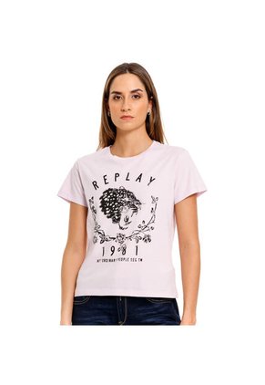 Replay Camiseta Manga Corta Para Mujer Replay