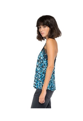 Replay Camiseta Para Mujer All Over Printed Vi Replay
