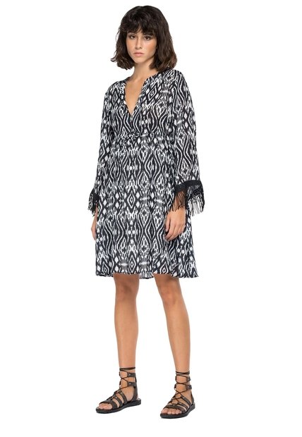 Replay Vestido Medio Para Mujer All Over Printed Vi Replay