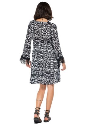 Replay Vestido Medio Para Mujer All Over Printed Vi Replay