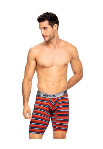 Bóxer Largo Rayas Microfibra Para Hombre Ref.3027 Reymon