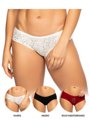 Cacheteros PAQUETE X3 Para Mujer En Algodón Ref. 8003-T