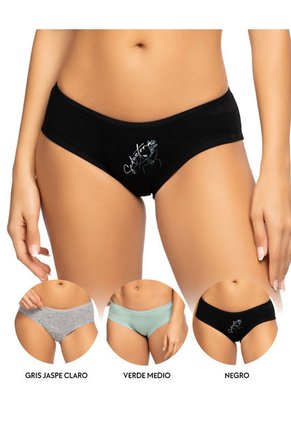 Cacheteros PAQUETE X3 Para Mujer En Algodón Ref. 8003-T