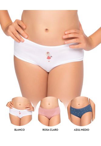 Cachetero PAQUETE X3 Para Niña Girl Ref.6016-G Reymon