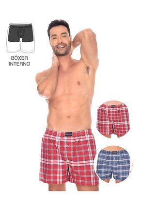Duo Bóxer Suelto Con Bóxer Interno Para Hombre Ref.23052