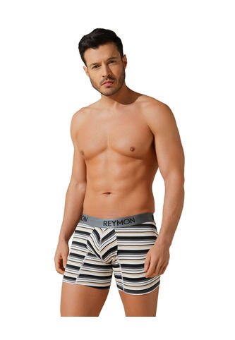 Bóxer Semilargo Rayas Microfibra Para Hombre Ref.3013 Reymon