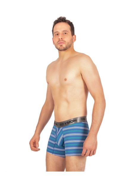 Bóxer Semilargo Rayas Microfibra Para Hombre Ref.3013