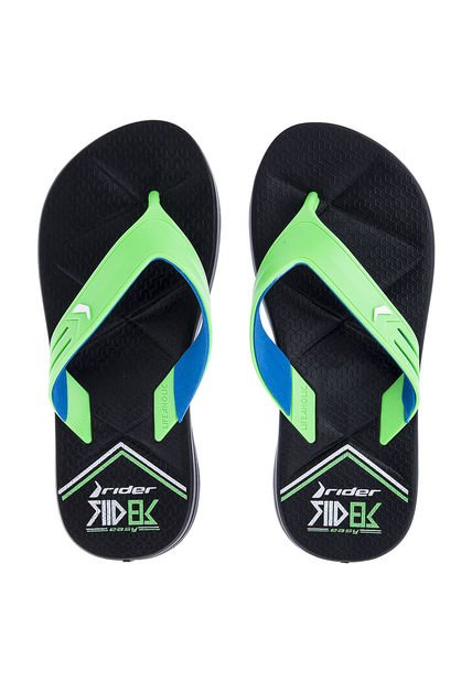 Playera Negro-Verde Neón Rider