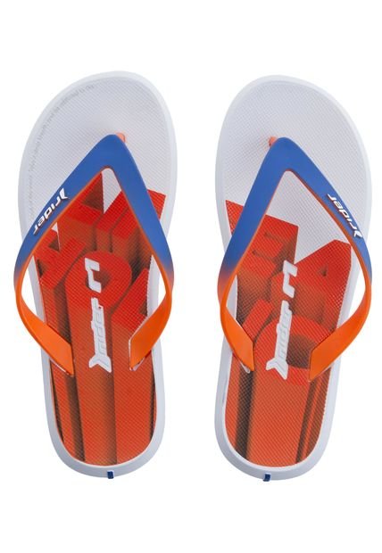 PlayeraRider Blanco-Azul-Naranja