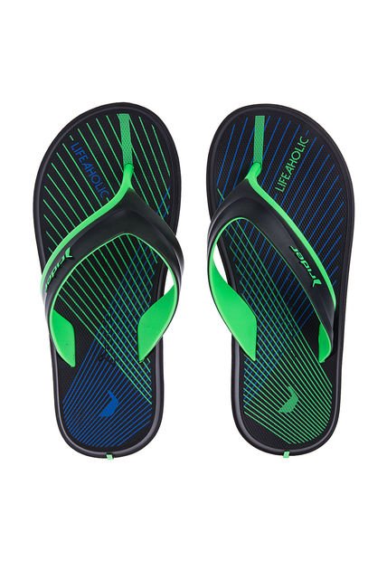 Playera Negro-Verde Neón Rider