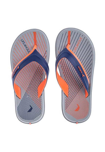 Playera Gris-Azul-Naranja Rider