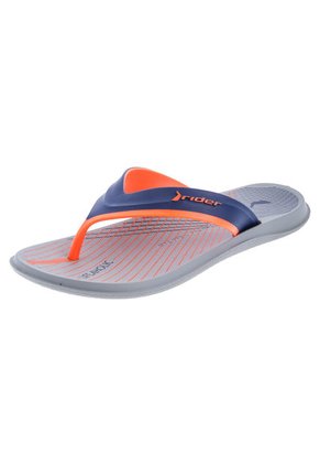 Playera Gris-Azul-Naranja Rider