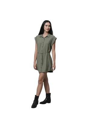 VESTIDO RIFLE MUJER 272H001 VERDE OSCURO Talla L