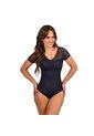 Body Black Romance Ritchi Con Encaje En Hombros Moldea Abdomen Espalda de Ritchi