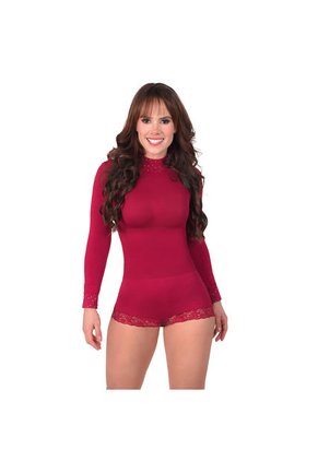 Body Faja Cachetero Mujer Manga Larga Cuello Alto Ritchi 