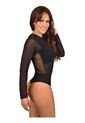 Body Casual Mujer Ritchi  Manga Larga En Tull Licrado Cuello Redondo Panty Hilo Semicontrol de Ritchi