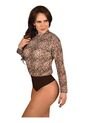 Body Casual Mujer Ritchi Manga Larga Estampado Cuello Redondo Panty Hilo Semicontrol de Ritchi