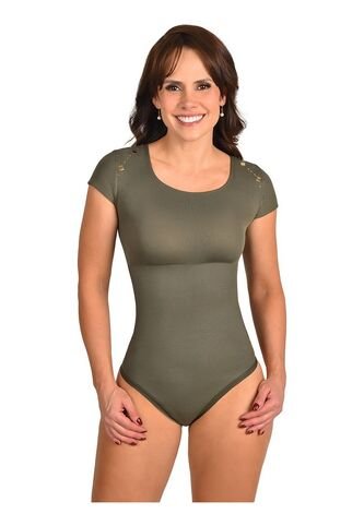 Body Faja Control Mujer Ritchi Manga Sisa Encaje En Escote Delantero Y Espalda Ritchi