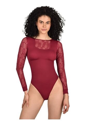 Body Faja Control Mujer Ritchi Manga LargaEscote En Blonda Ritchi