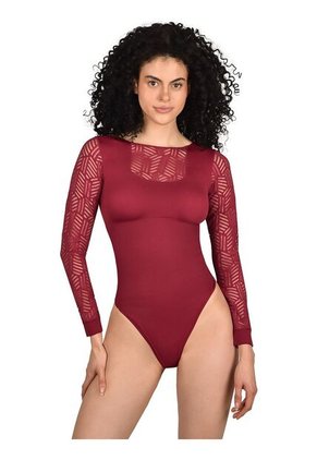 Body Faja Control Mujer Ritchi Manga LargaEscote En Blonda