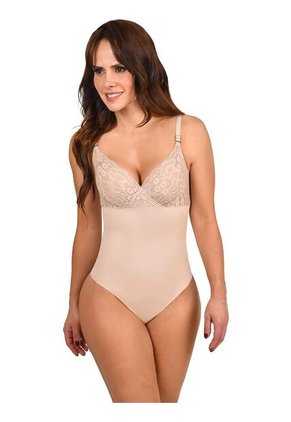 Faja Panty Control Abdomen Con Diseño En Busto Tiras Graduables Y Encaje Floral Ritchi